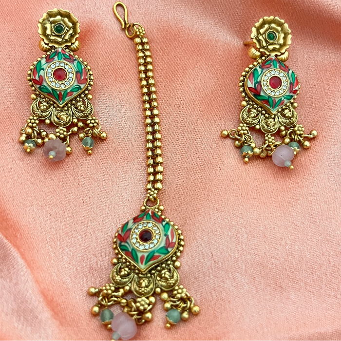 Aroopa Peacock Crest Heritage Necklace