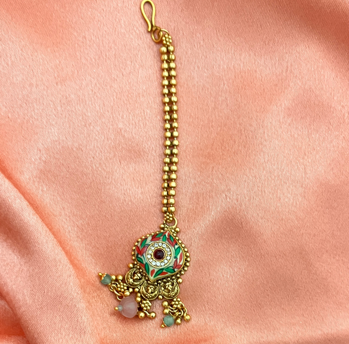 Aroopa Peacock Crest Heritage Necklace