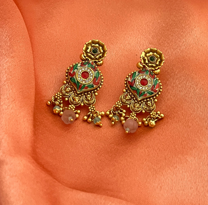Aroopa Peacock Crest Heritage Necklace