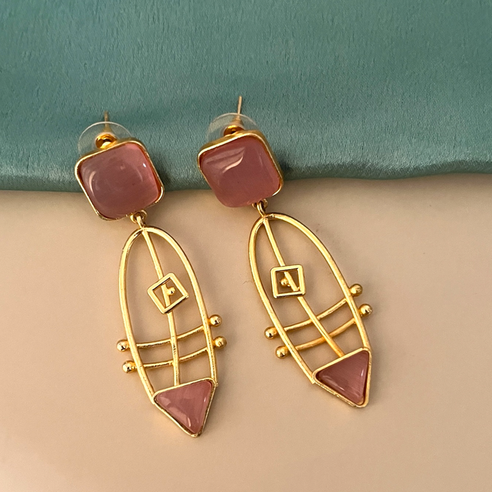 Aroopa Dangle Earrings- Brass