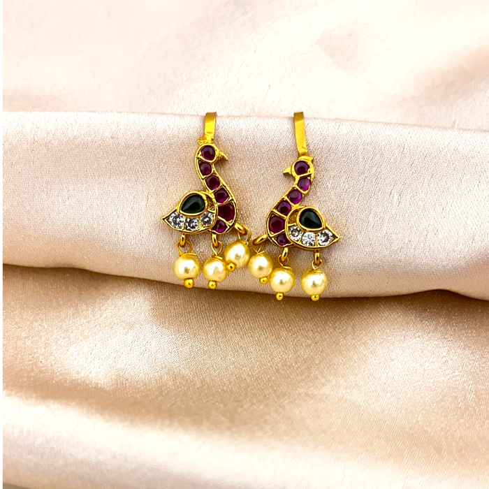 Swan Bugadi with Pearl Drops