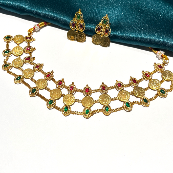 Lakshmi Coin Layer necklace set