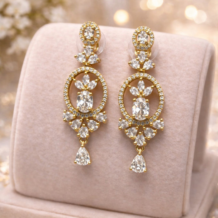 Aroopa Elegant Bloom Drop Earrings
