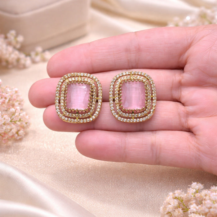 Aroopa Royale Halo Stud Earrings
