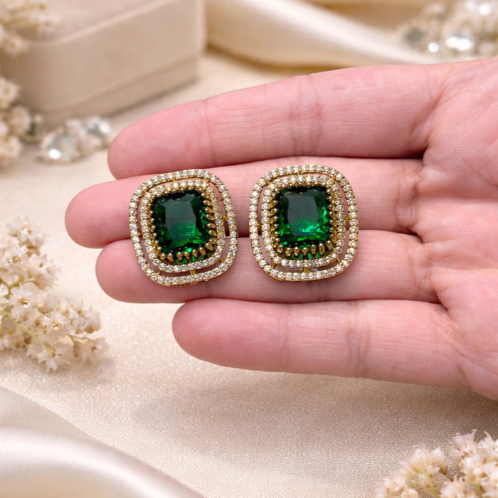 Aroopa Royale Halo Stud Earrings