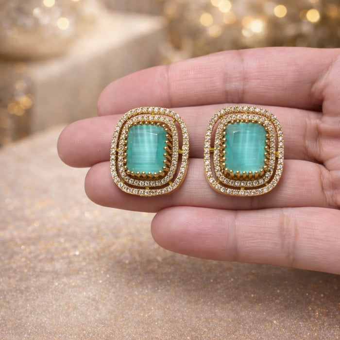 Aroopa Royale Halo Stud Earrings