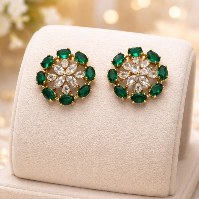 Aroopa Regal Stone Circular Studs