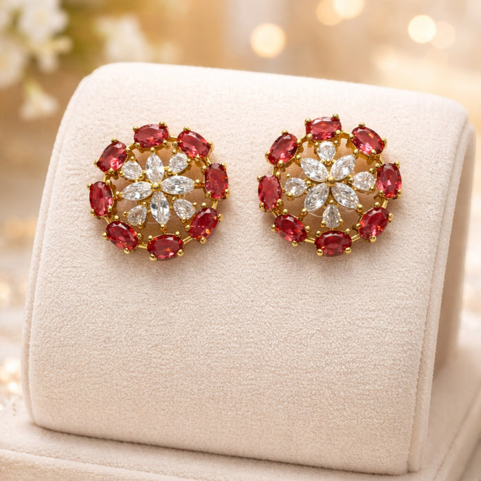 Aroopa Regal Stone Circular Studs