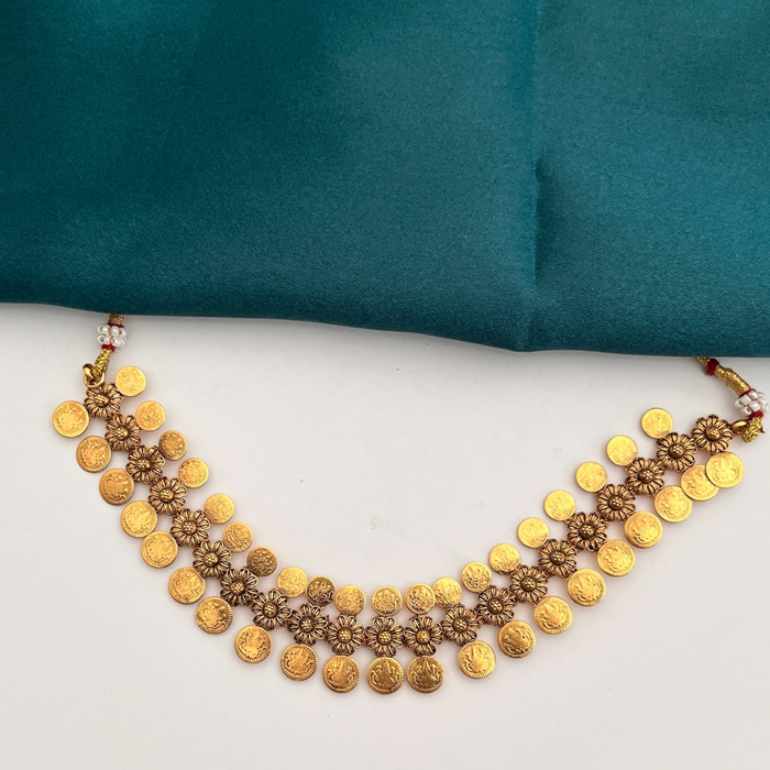 Lakshmi Layer Necklace with floral motif