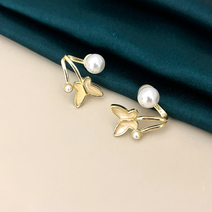 Butterfly Pearl Earring- Fancy