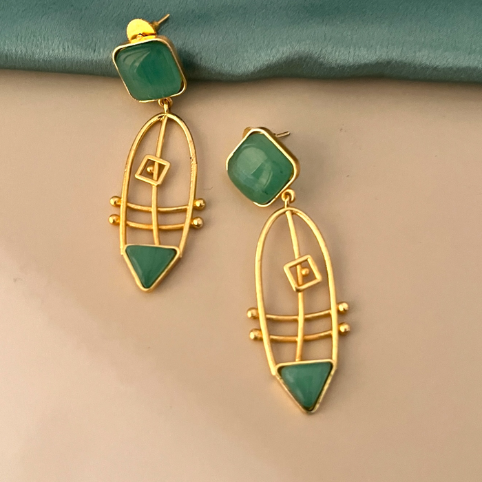 Aroopa Dangle Earrings- Brass