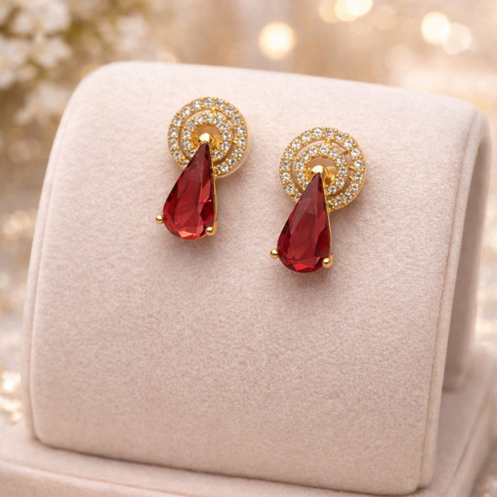 Aroopa Drop Crystal Stud Earrings