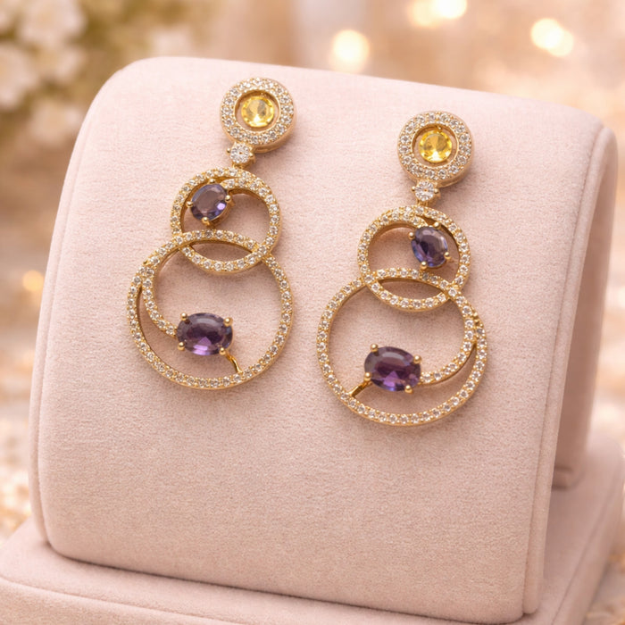 Aroopa Radiant Orbit Drop Earrings