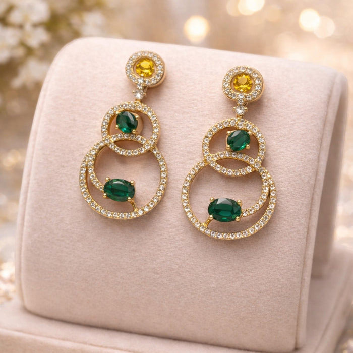 Aroopa Radiant Orbit Drop Earrings