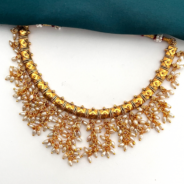 Antique Hasli Necklace with pearl drops