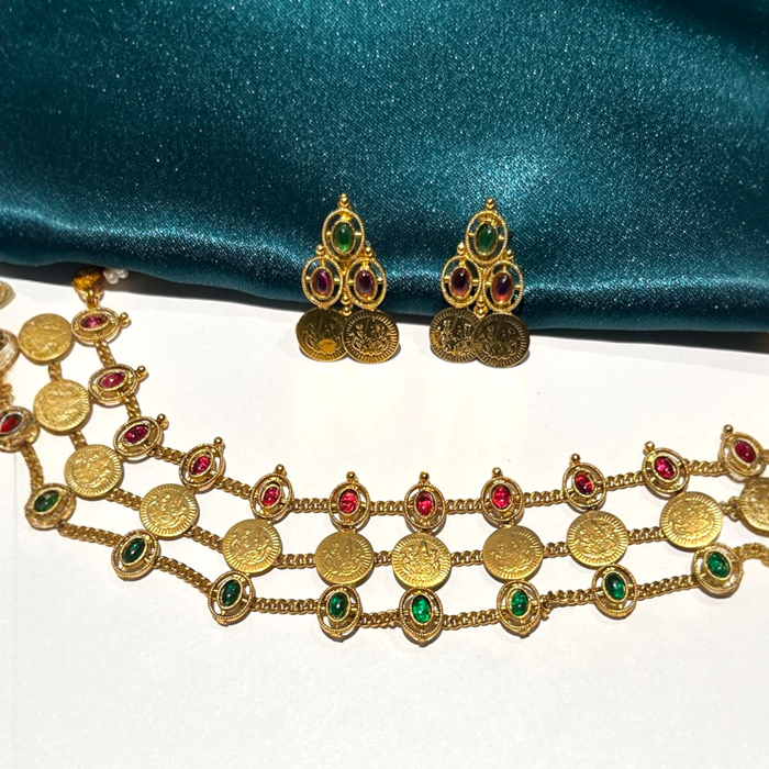 Lakshmi Coin Layer necklace set