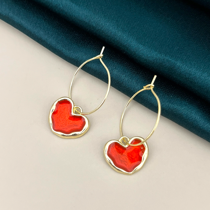 Red Heart Earrings