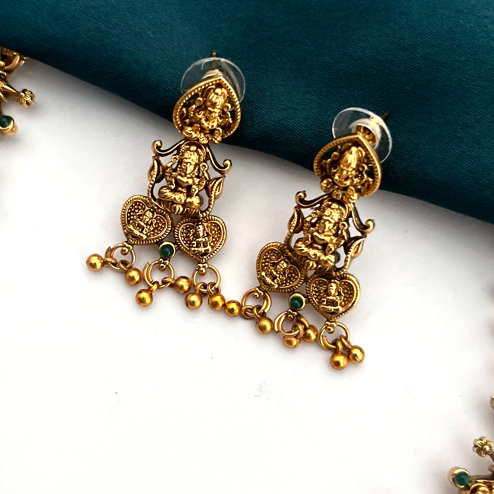 Aroopa Antique Lakshmi Necklace Set