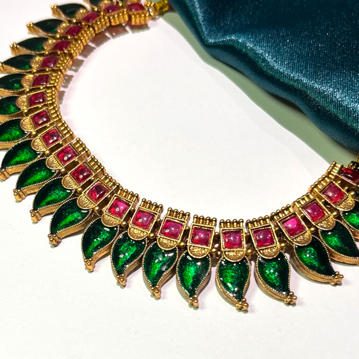 Green Palakka Set with Jhumka 2.0