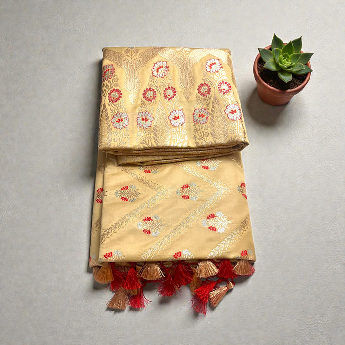 Aroopa Katan Silk Minakari Saree