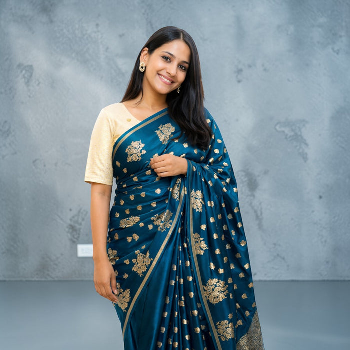 Aroopa Soft Silk Saree with small butti