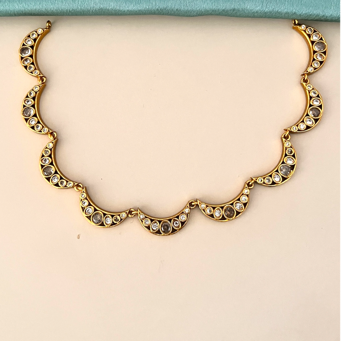 Half moon necklace set