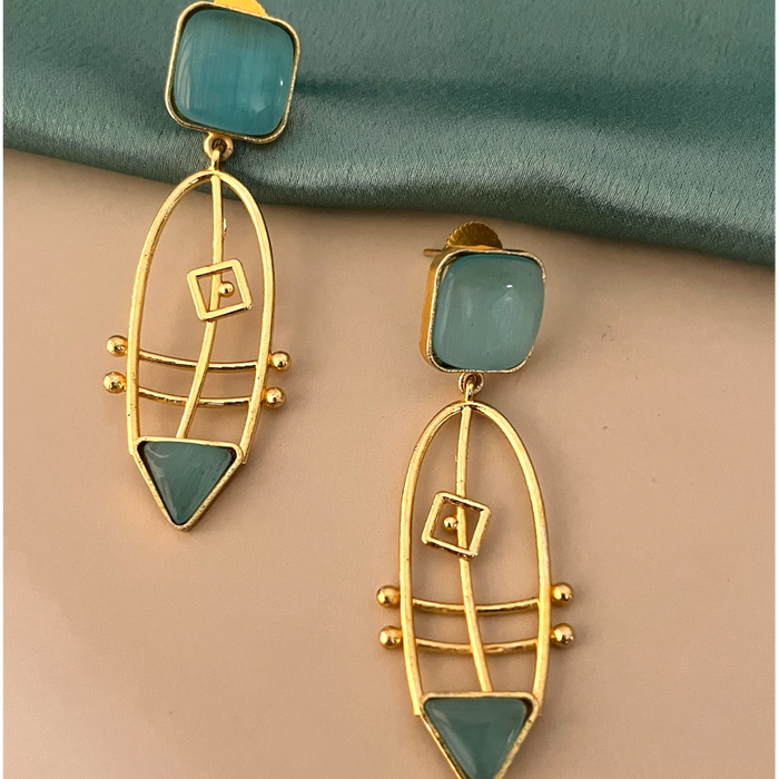 Aroopa Dangle Earrings- Brass