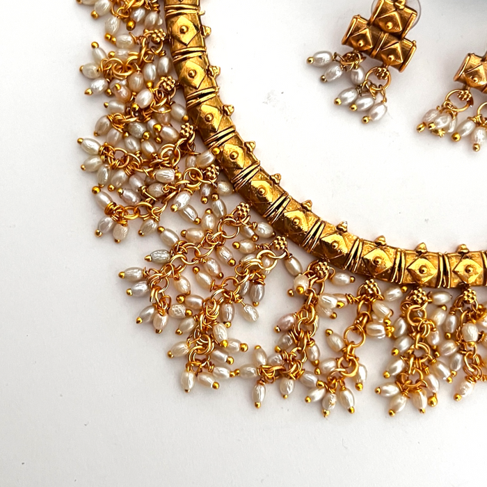 Antique Hasli Necklace with pearl drops