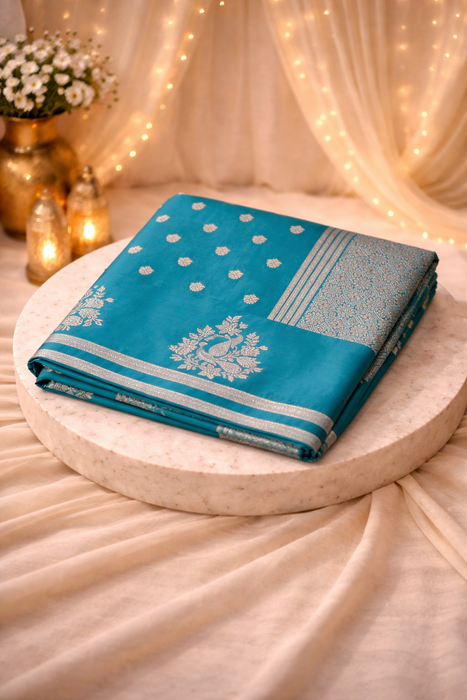 Aroopa Soft Silk Saree with small butti