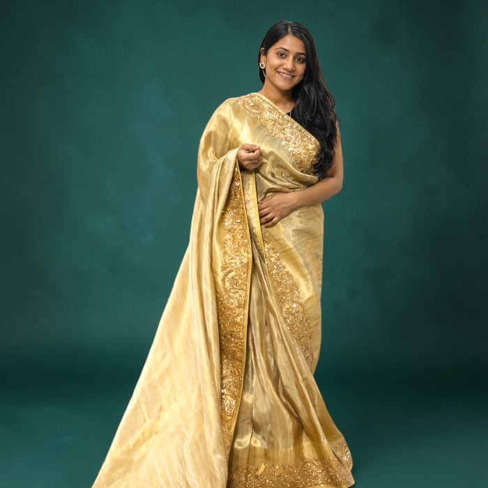 Aroopa Mystic Sequins Work Saree with unstiched sequins work blouse