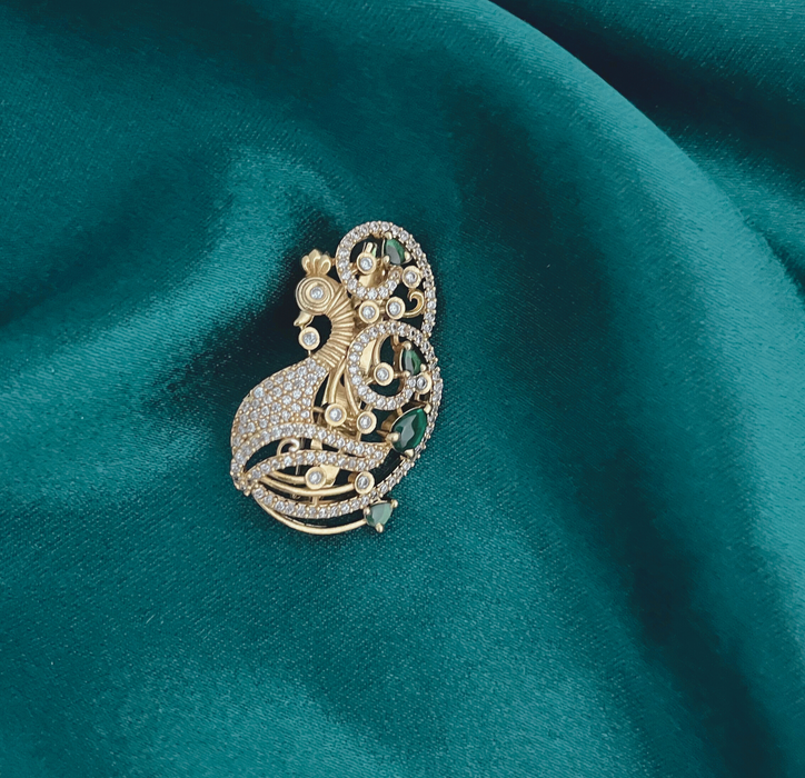 Aroopa AD studded Peacock style Brooch
