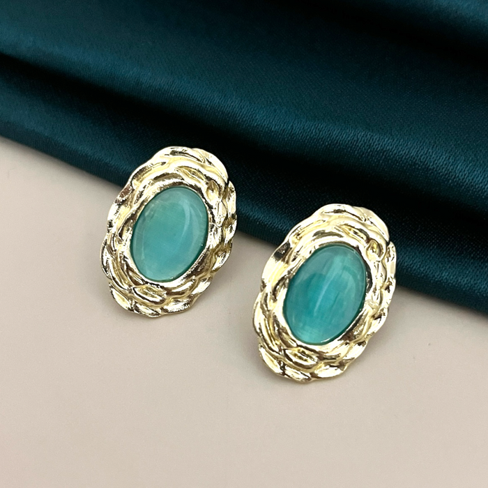 Aqua Stud Earrings