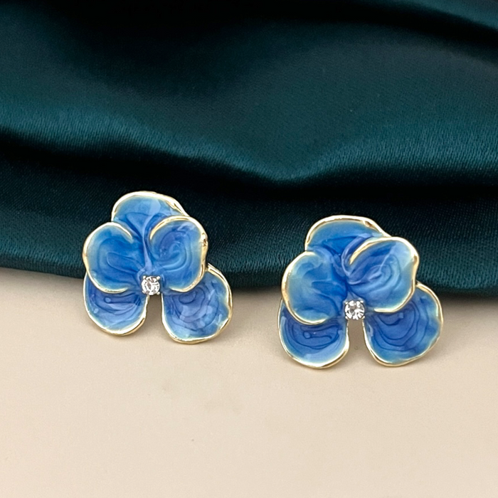 Enamel Floral Earrings