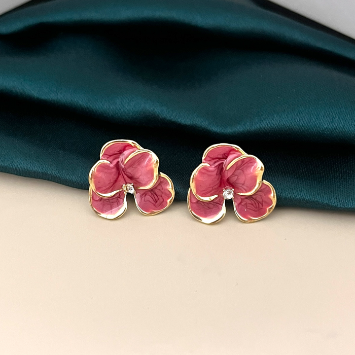 Enamel Floral Earrings