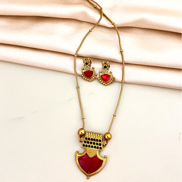 Pendant Chain Set- Red