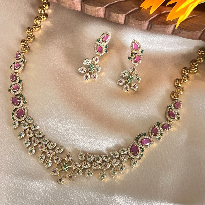 Floral Ruby Necklace