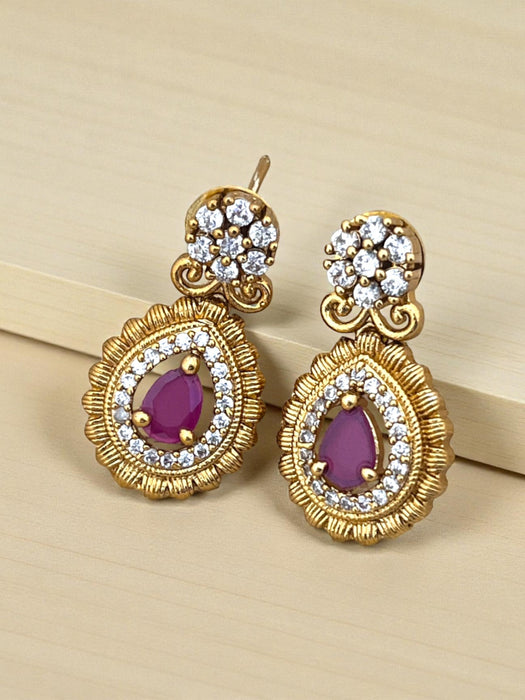 Traditional Gold Tone Drop Earrings
