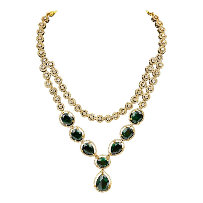 Aroopa Layered Crystal Necklace Set