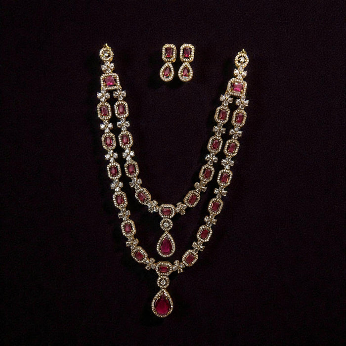 Aroopa Layered Crystal Necklace Set