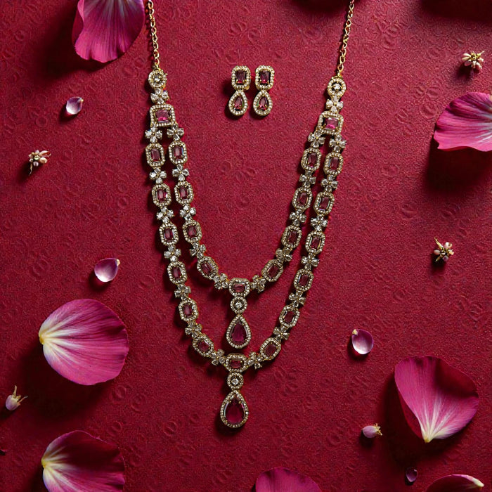 Aroopa Layered Crystal Necklace Set