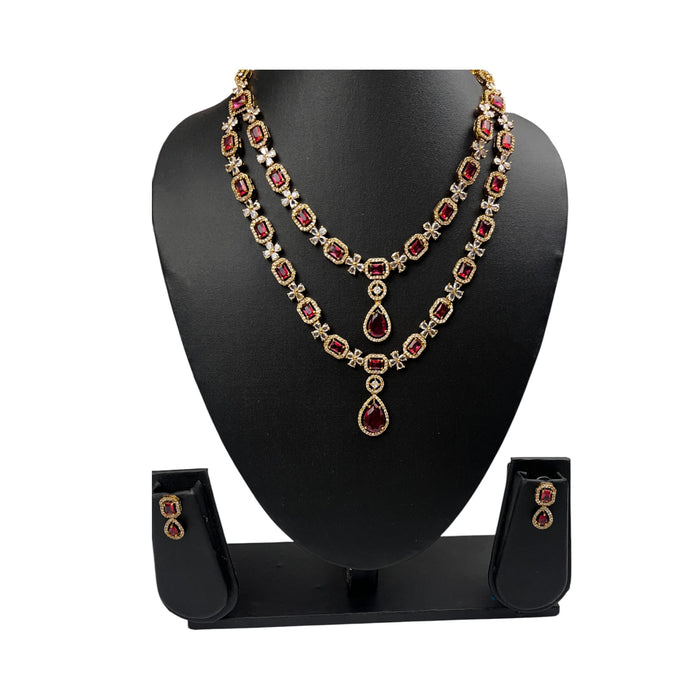 Aroopa Layered Crystal Necklace Set