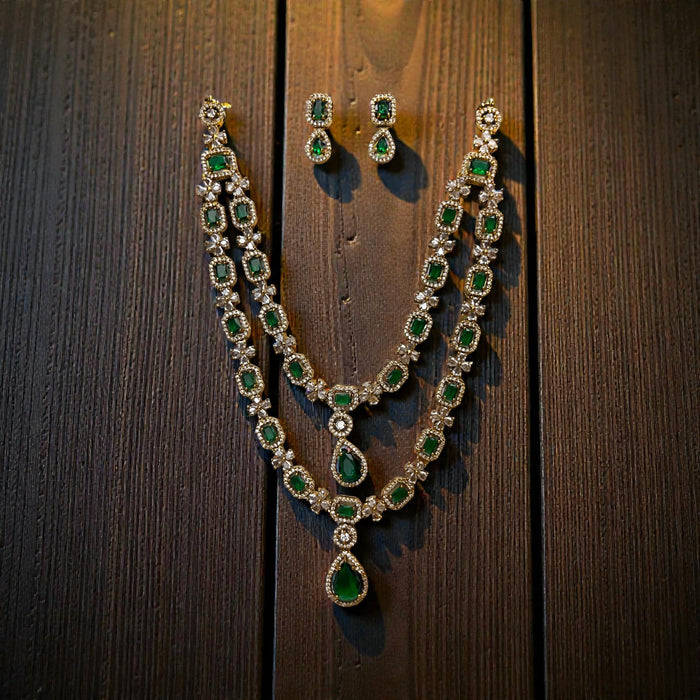 Aroopa Layered Crystal Necklace Set