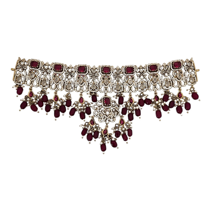 Aroopa Ruby Bridal Choker Set