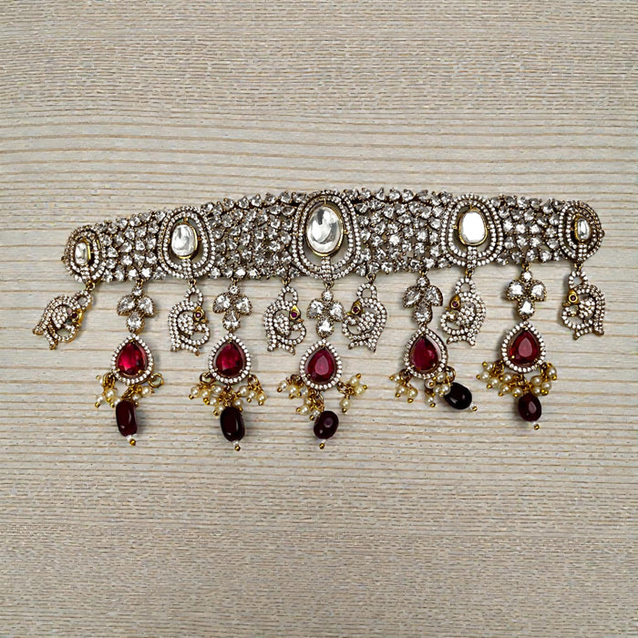 Aroopa Ruby Bridal Choker Set