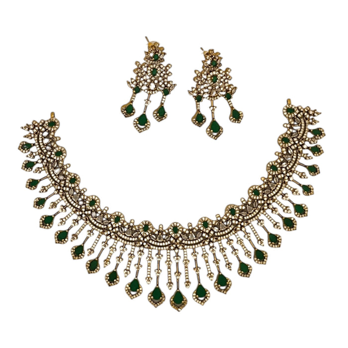 Aroopa Emerald Grace Necklace Set
