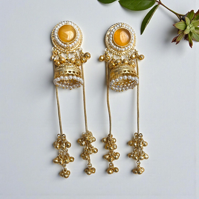 Aroopa Handcrafted Kundan Jhumka Earrings