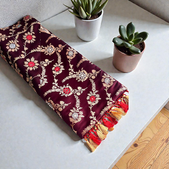 Aroopa Katan Silk Minakari Saree