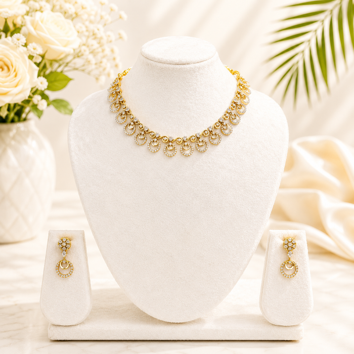 Aroopa Elegant Drop matte finish necklace