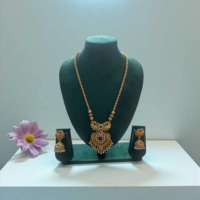 Aroopa Antique Floral Necklace Set