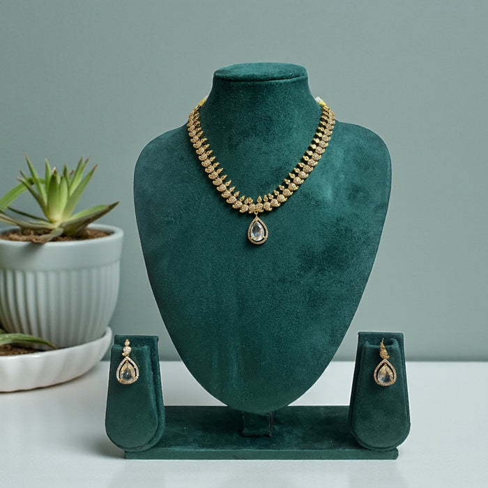 Aroopa Diamond Haram and Necklace Combo Set